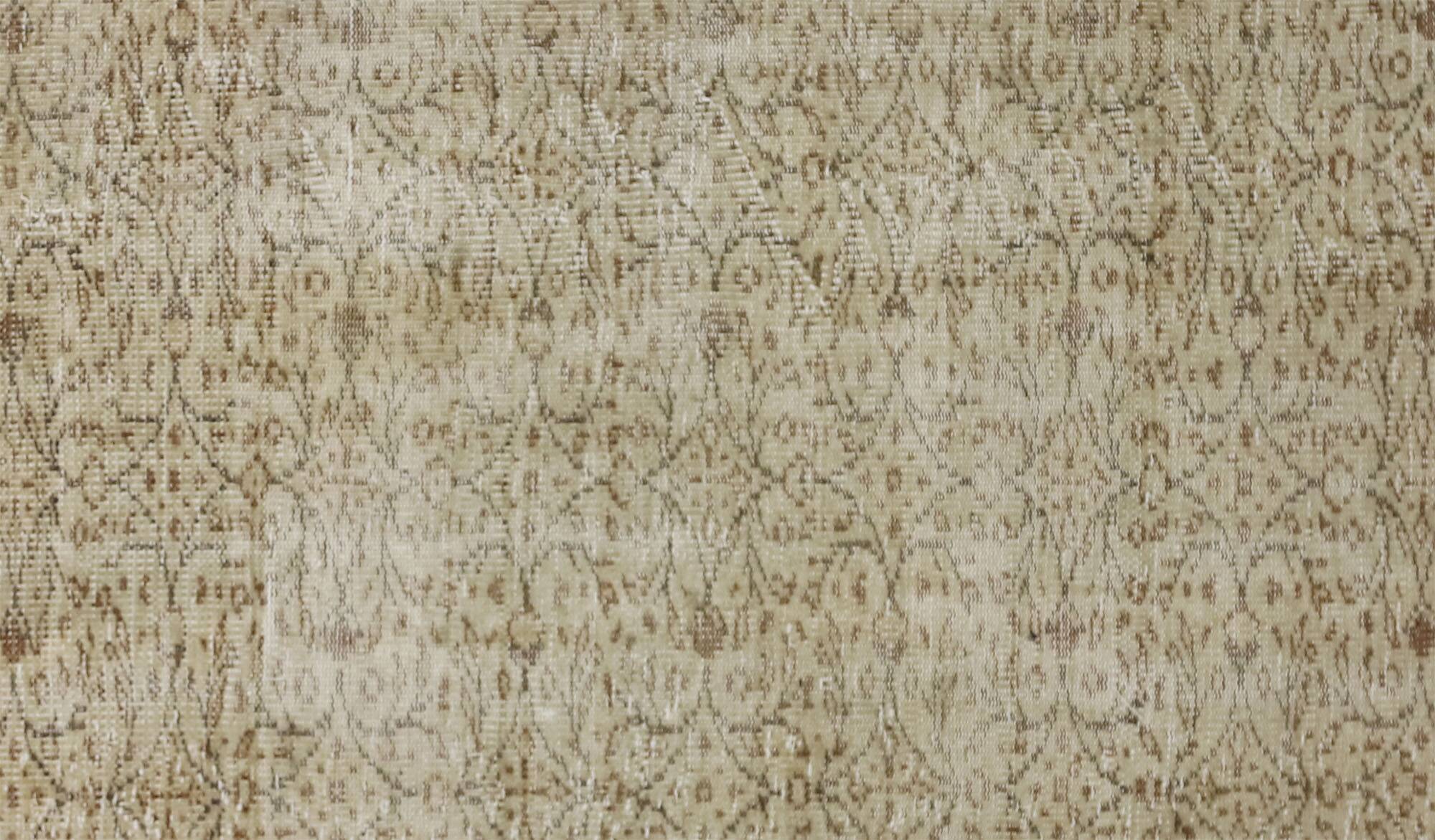 Grand Tapis Oushak Ancien – Tons Neutres & Motifs Discrets, 190 x 296 cm