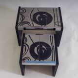 Set of 2 tiled nesting side tables