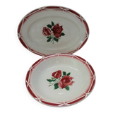 2 old dishes Digoin and Sarreguemines