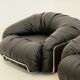 Italian Space Age armchairs in black