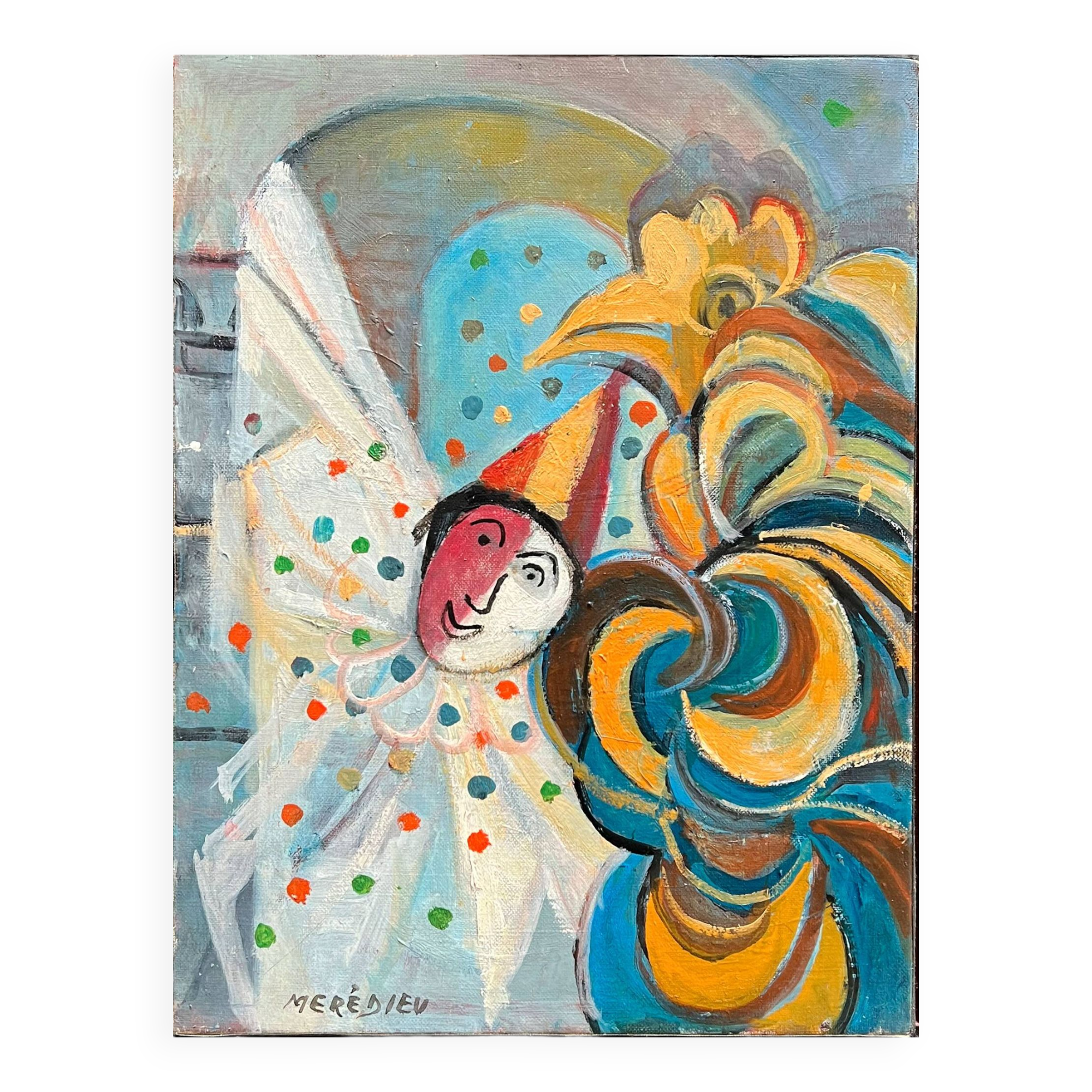 "The Rooster and the White Clown" by Robert Méredieu