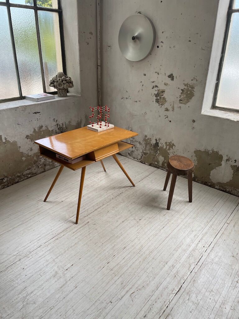 Vintage oak compass desk