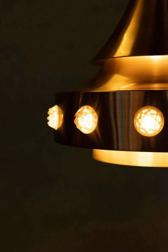 Danish space age suspension design, vintage pendant from the sixties.