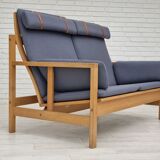 1970s, Danish design by Børge Mogensen, sofa model 2252, oak, furniture wool