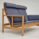 1970s, Danish design by Børge Mogensen, sofa model 2252, oak, furniture wool