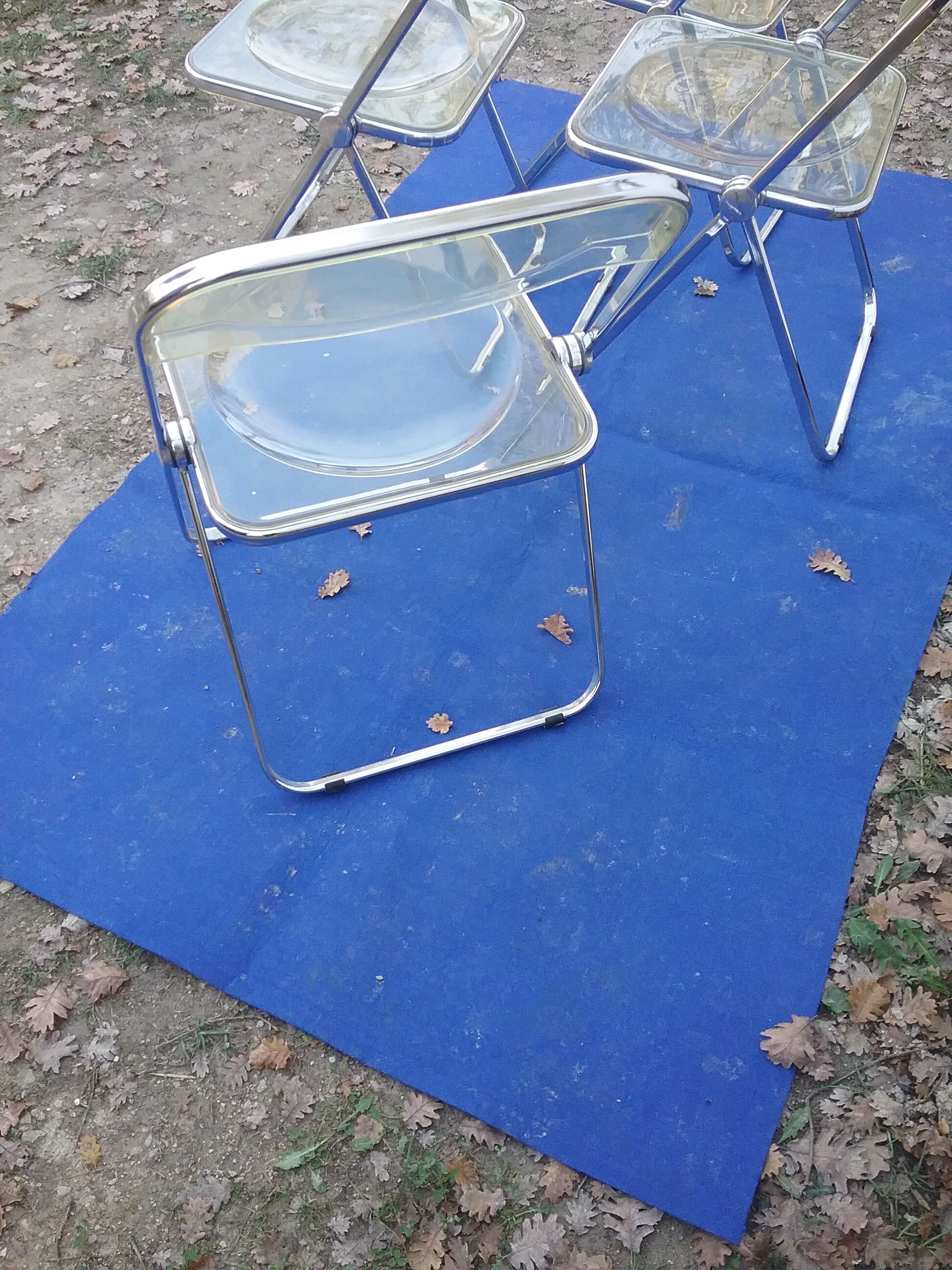 Suite of 4 folding chairs by Giancarlo Piretti for Castelli