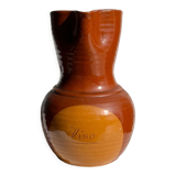 Two-tone brown ceramic wine pitcher H: 24cm