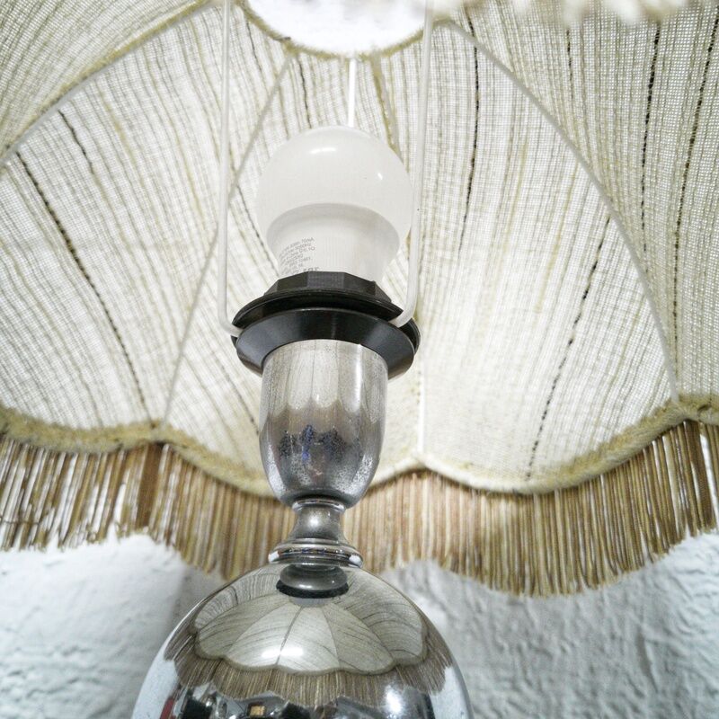 Vintage chrome foot lamp