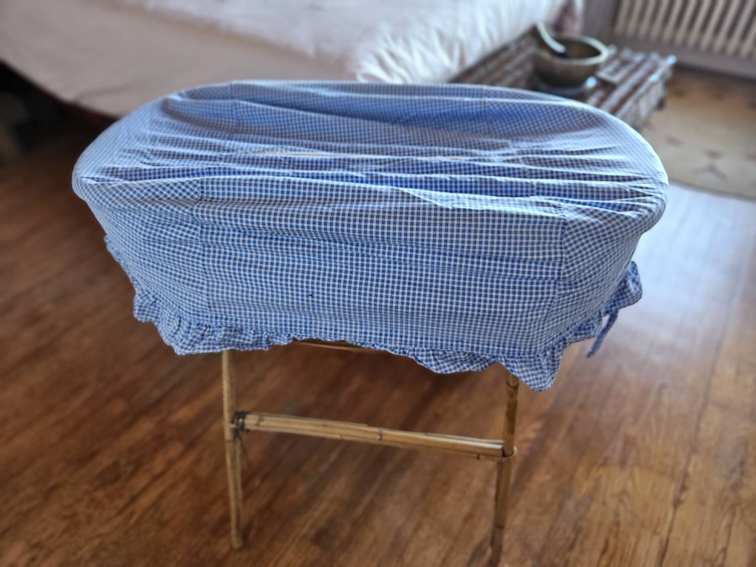 Old bamboo cradle basket