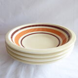 Set of 4 hollow earthenware plates