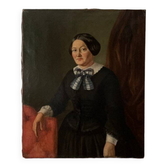 Portrait d'une femme du 19ème siècle, encadré