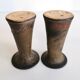 Vintage Scandinavian design glazed stoneware candle holders signed