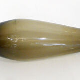 Large smoked blown glass vase