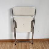 Folding chair in faux leather