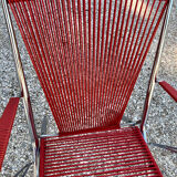 Scoubidou and chrome armchair 1970