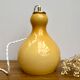 Vintage blind hanging lamp in ochre opaline