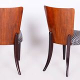 Set of Four Restored ArtDeco Chairs, Halabala, UP Zavody, Beech, Czechia, 1930s