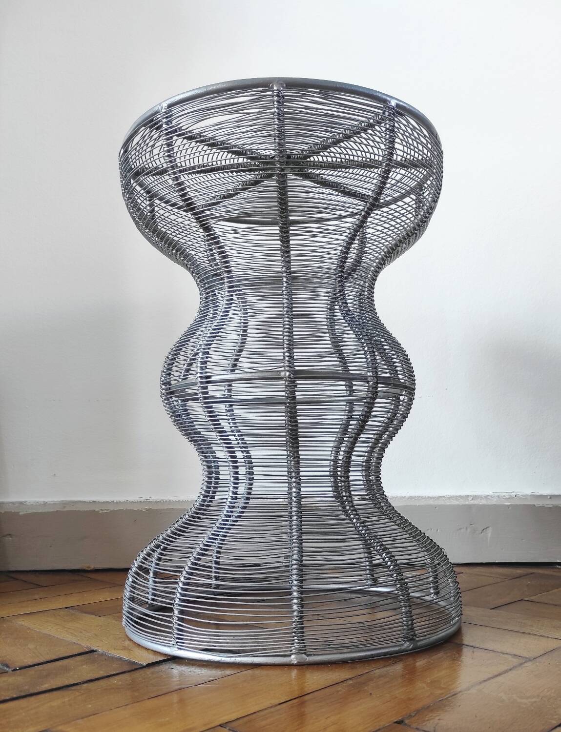 Vintage metal stool / side table