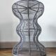 Vintage metal stool / side table