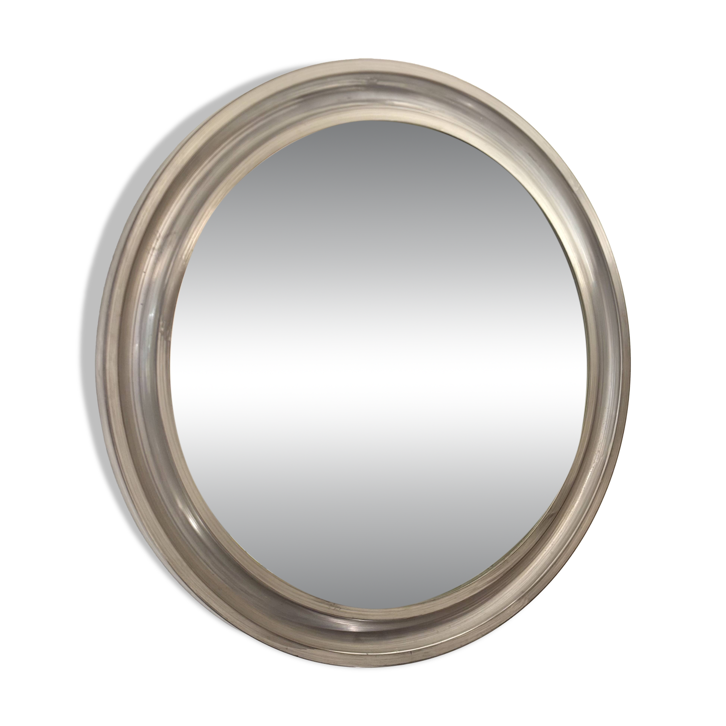 Round aluminium mirror Sergio Mazza, 1970