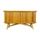 Split bamboo row, oak & melamine 1960