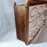 Ceramic spice shelf and wood 1940