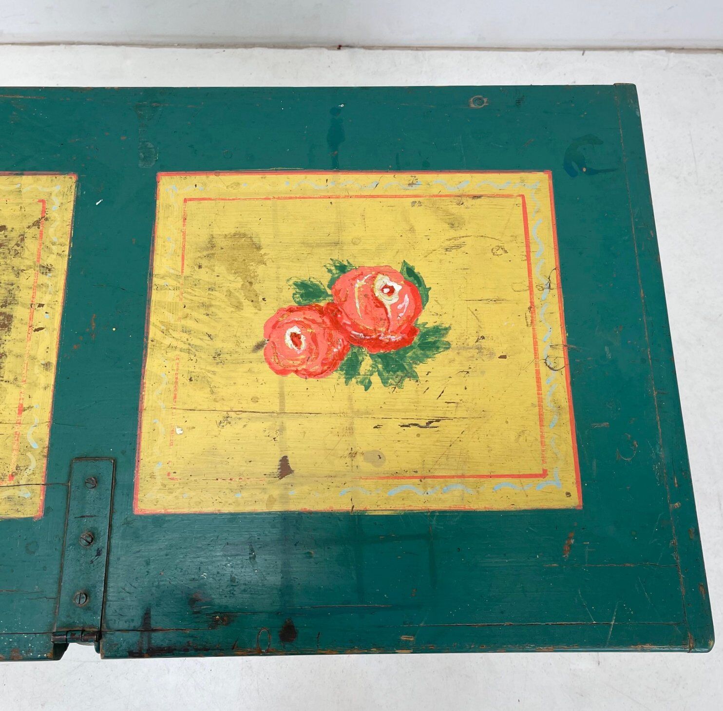 19th Century Hand Painted Chest or Floor Trunk