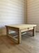 Large antique coffee table in sandblasted solid oak - Rustic chic style