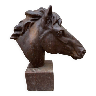 Cast iron horse head XX e
