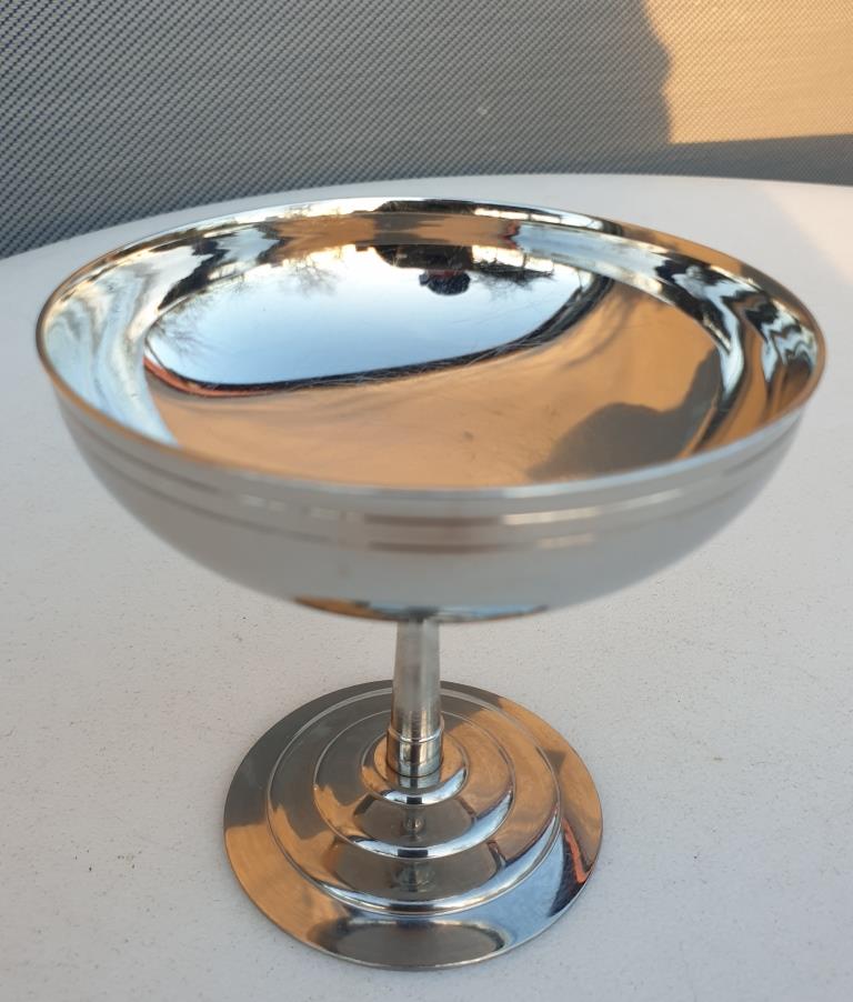 Set 6 coupes inox Létang & Rémy vintage 1960