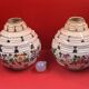 contemporary ceramics pair of Art Deco vases signed Elgé - Vierzon - H 20