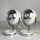 Lampes de bureau blanches du milieu du siècle, années 1960, ensemble de 2