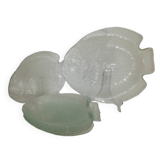 Arcoroc France Fish Shaped Fish Service