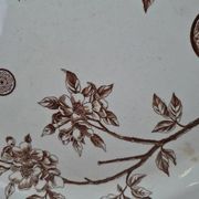 Large antique oval dish 🌿 Ironstone – Grand Dépôt Paris – 19th century