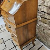 Scrétaire commode galbé marqueté