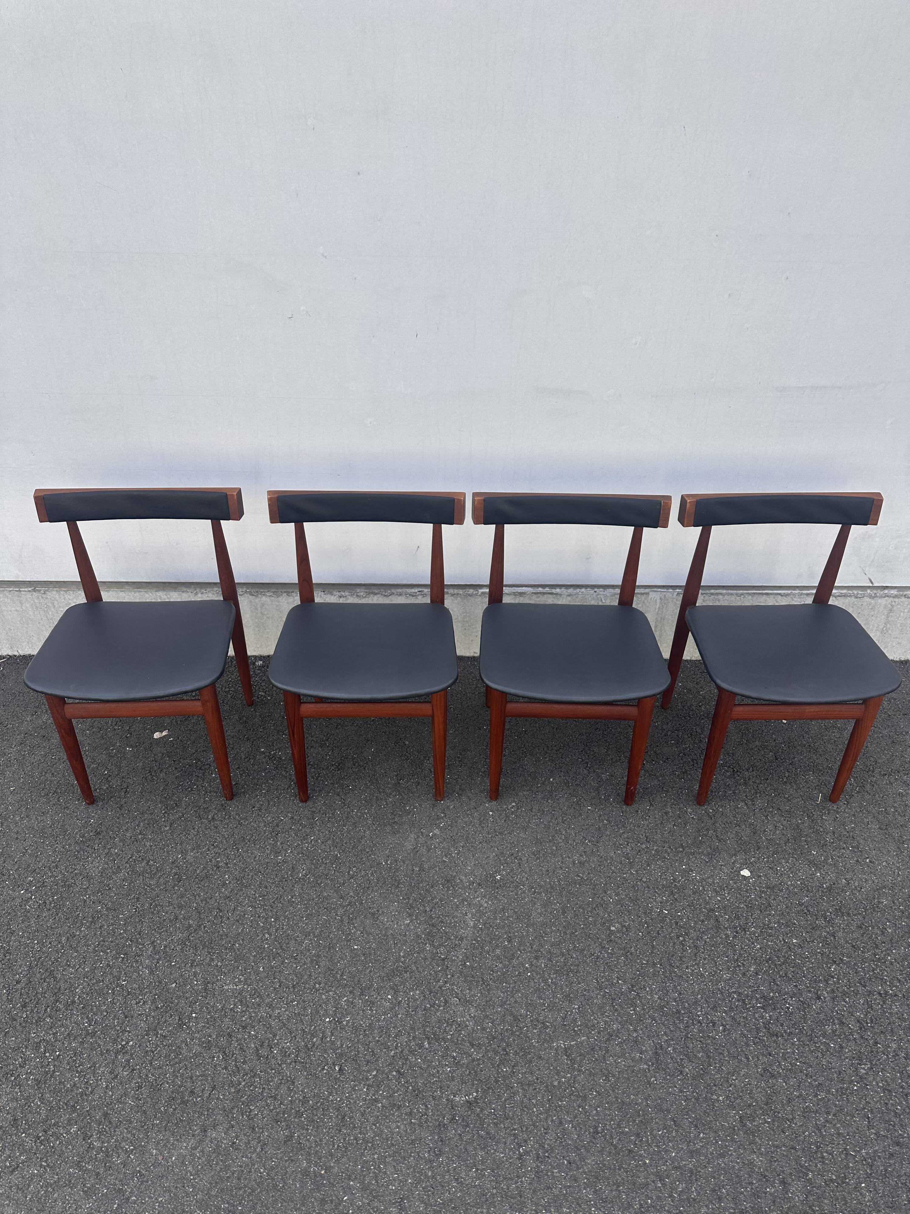 4 teak chairs, Hans Olsen for Frem Røjle – Denmark – 1960