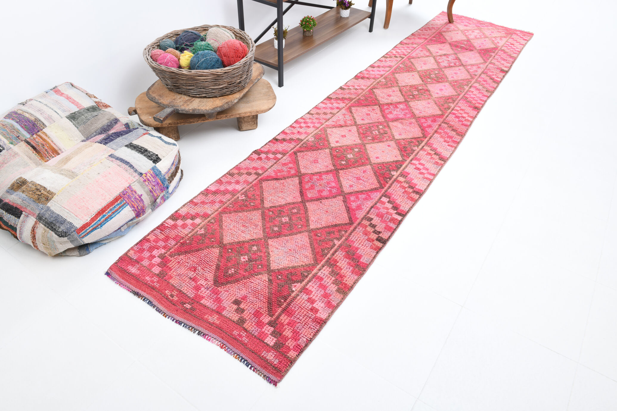 3x12 pink vintage runner rug