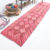 3x12 pink vintage runner rug