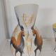 Pichet and glass Vallauris – Jacques Fonck – deer decoration