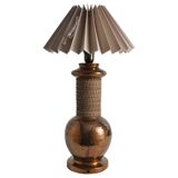Mid-century Modern Copper-hued Ceramic Table Lamp by Bitossi for Bergboms, 1970s