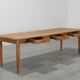 Table de ferme provinciale en bois d'orme, France vers 1850