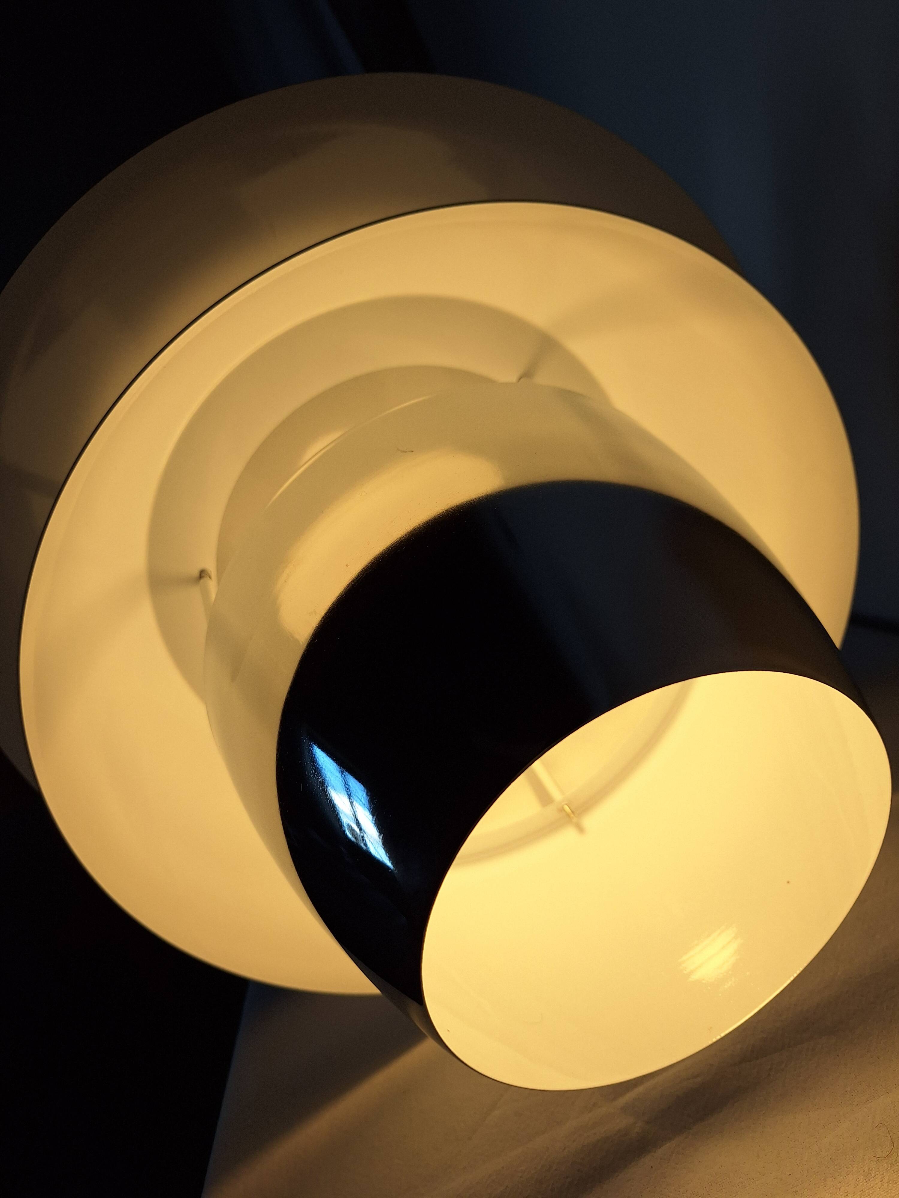 Pair of vintage Space Age chrome pendant lights