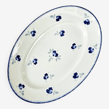 Lunéville Blue oval dish “Senlis”