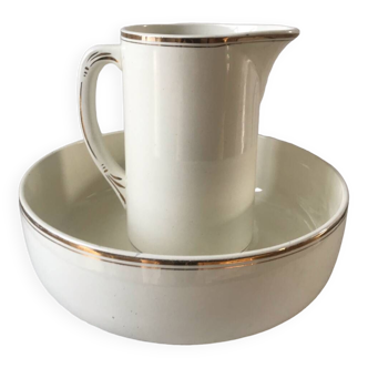 Salad bowl and jug toilet service St Amand Céranord 1950