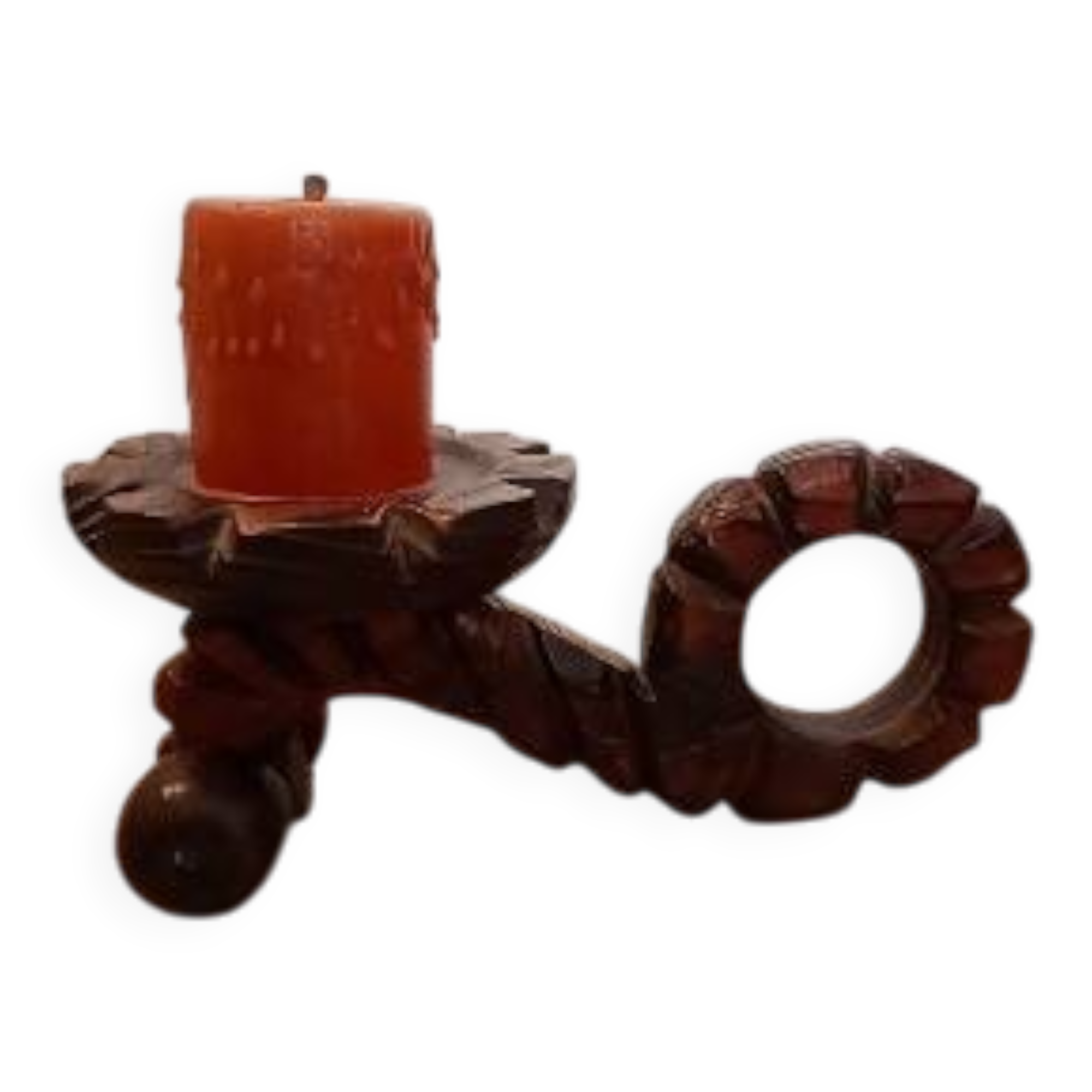 Candle holder rat of the cellar in pigot wood