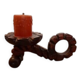 Candle holder rat of the cellar in pigot wood