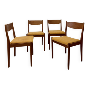 Série de 4 chaises scandinave - ocre