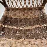 Popular rope, wicker and wood chair
