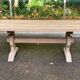 Renovated 19th century solid oak monastery dining table 200cm