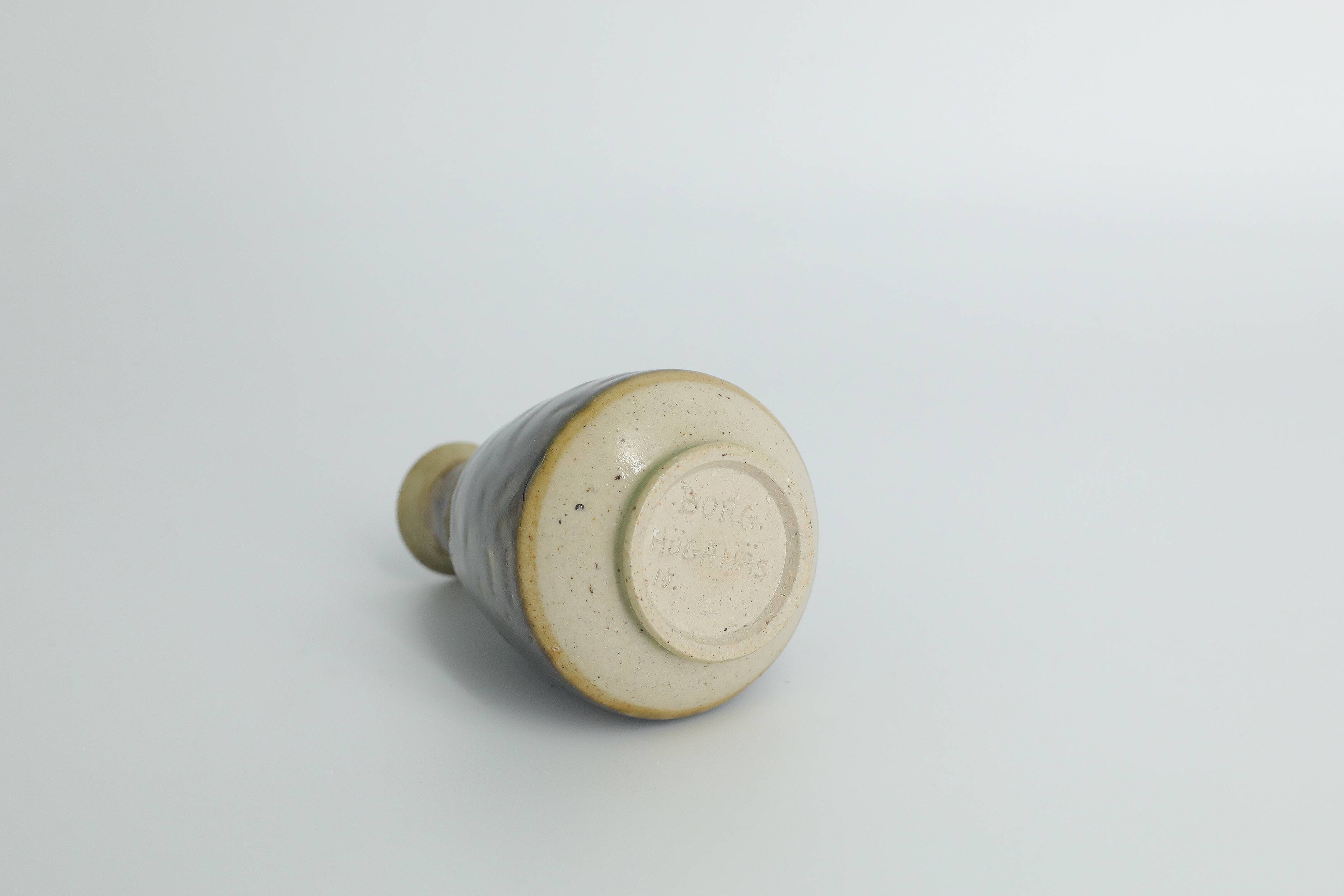 Vase de collection scandinave en grès n° 10 par Gunnar b-Borg pour Höganäs